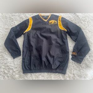 ⭐️ NEW RAWLINGS UNIVERSITY OF IOWA HAWKEYES PULLOVER WINDBREAKER JACKET Sz S ⭐️